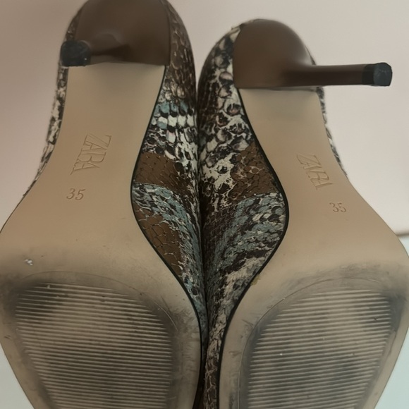 ZARA PRINT HEELS SIZE 35 great condition - Picture 5 of 5